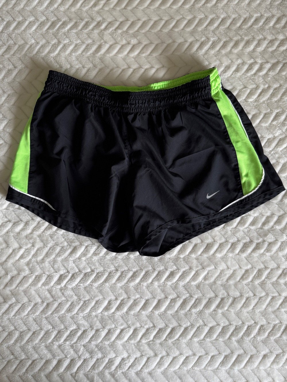 Nike Black Shorts with Neon Green Accents